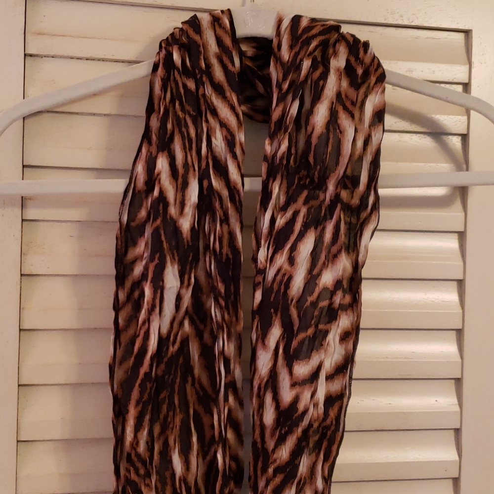 Talbots Animal Print Crinkle Scarf